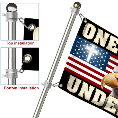 One Nation Under God Patriotic Eagle Grommet Flag MLN2786GF