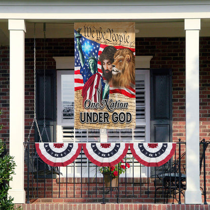 Lion Of Judah Jesus God Patriot One Nation Under God Flag MLN1447F