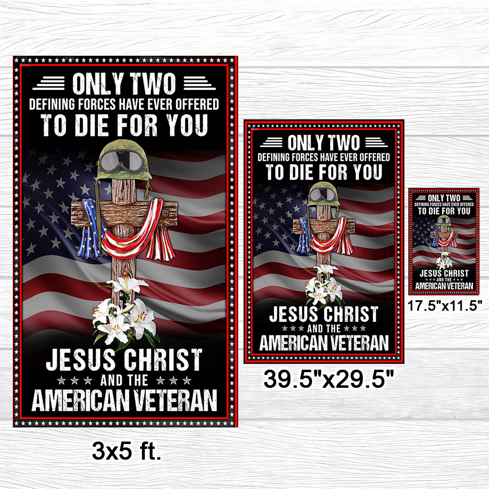 Veteran Owe To Jesus Christ and the American Veteran Flag MLN1194F