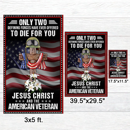 Veteran Owe To Jesus Christ and the American Veteran Flag MLN1194F