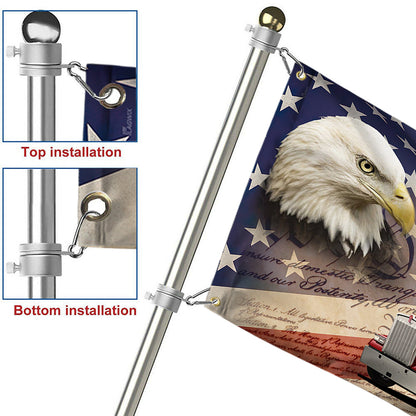 Trucker Flag American Eagle Trucker Grommet Flag TRV1693GF