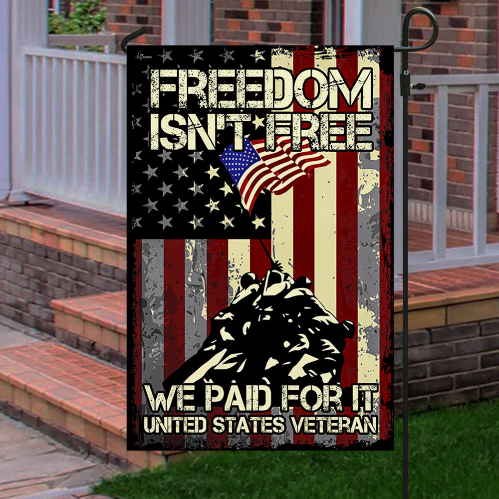 Veteran Flag Freedom Is Not Free BNV385F
