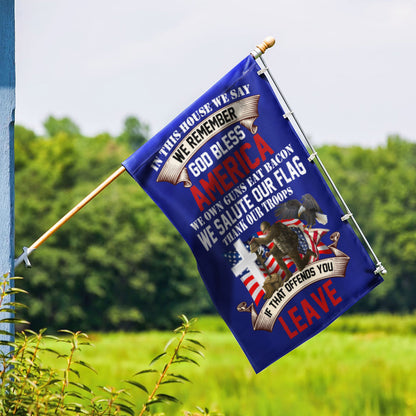 Veteran Memorial Day In This House God Bless America Thanks Our Troops Flag MLN1268F