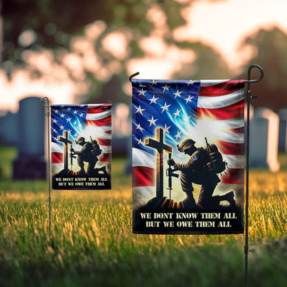 FLAGWIX  Veteran Flag We Don't Know Them All But We Owe Them All MLN2496F