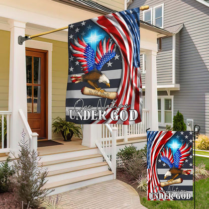 One Nation Under God Patriot Eagle We The People Flag MLN1350F