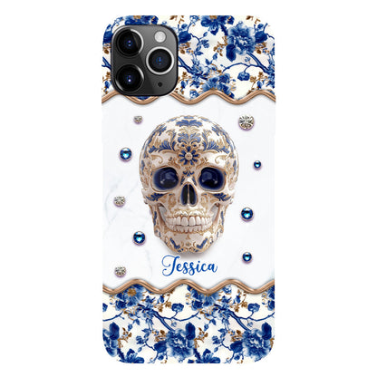 Skull Toile de Jouy - Personalized Skull Full Print Phone Case