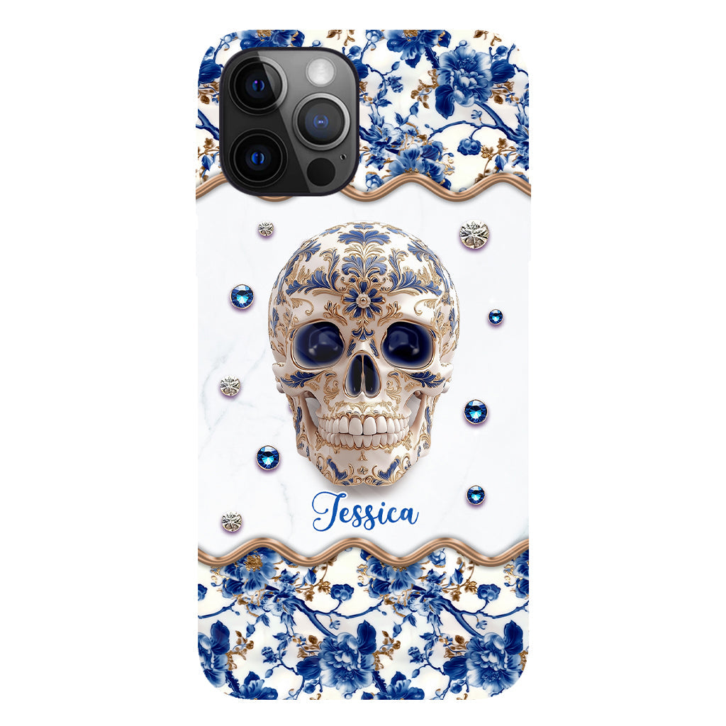 Skull Toile de Jouy - Personalized Skull Full Print Phone Case