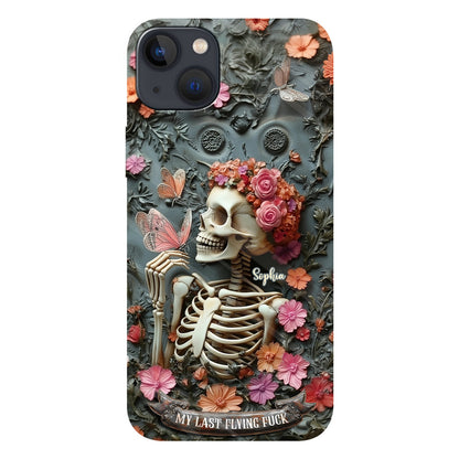My Last Flying F*ck - Personalized Skull Full Print Phone Case