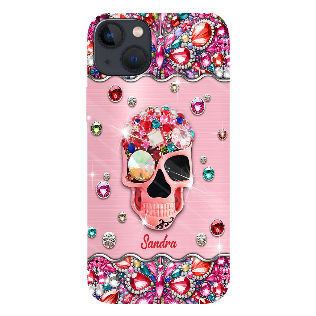 Sparkle Skull - Personalized Skull Full Print Phone Case