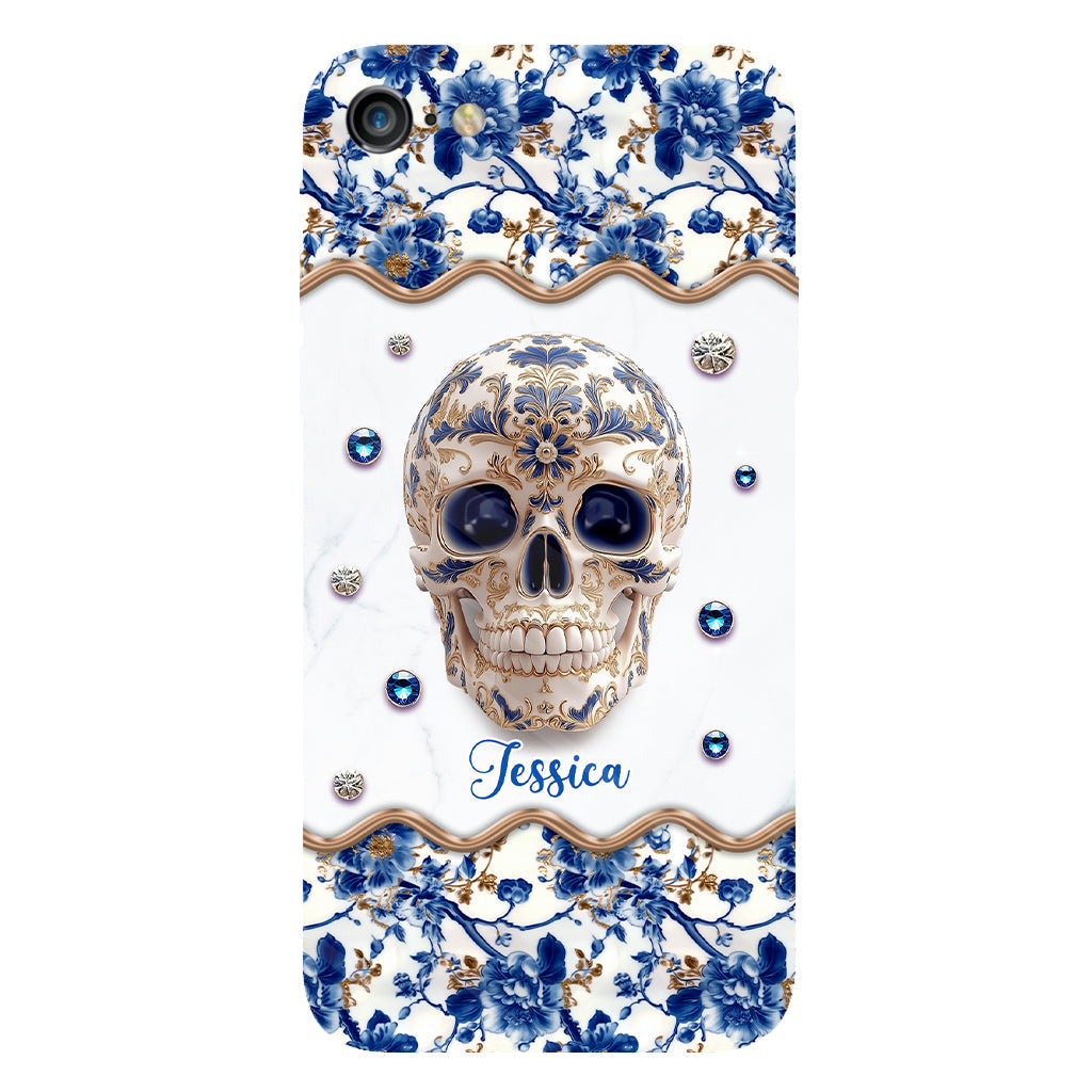 Skull Toile de Jouy - Personalized Skull Full Print Phone Case
