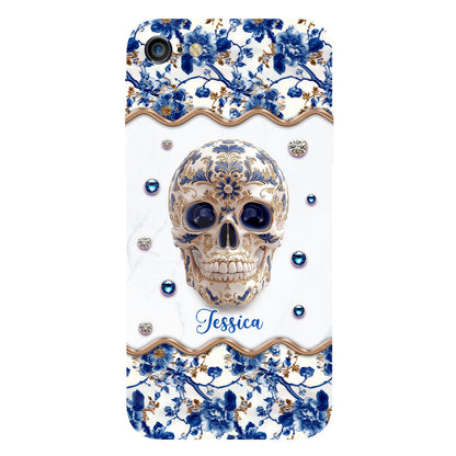 Skull Toile de Jouy - Personalized Skull Full Print Phone Case