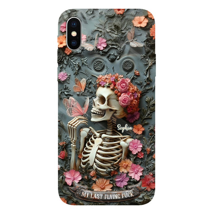 My Last Flying F*ck - Personalized Skull Full Print Phone Case