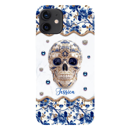 Skull Toile de Jouy - Personalized Skull Full Print Phone Case