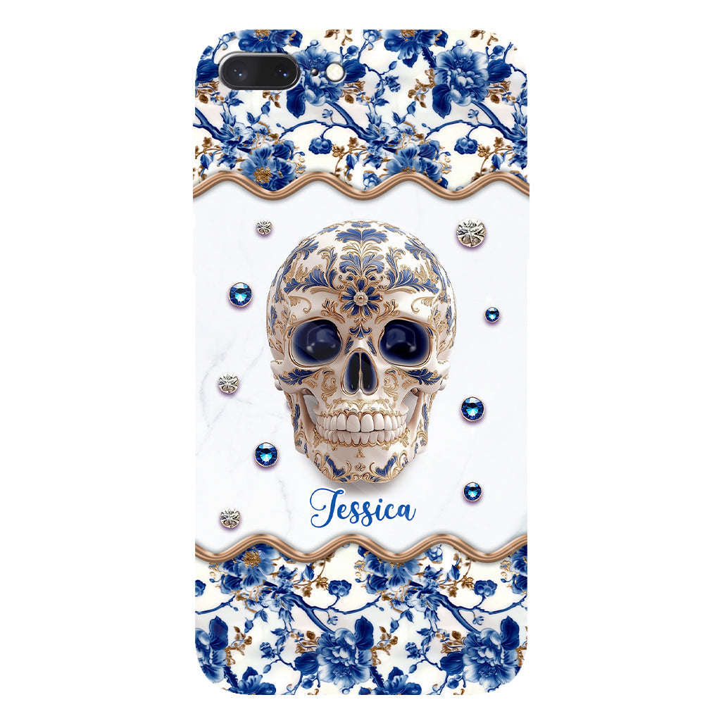 Skull Toile de Jouy - Personalized Skull Full Print Phone Case