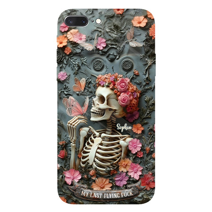 My Last Flying F*ck - Personalized Skull Full Print Phone Case