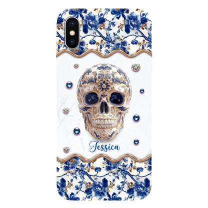 Skull Toile de Jouy - Personalized Skull Full Print Phone Case