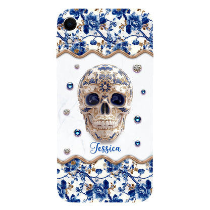 Skull Toile de Jouy - Personalized Skull Full Print Phone Case