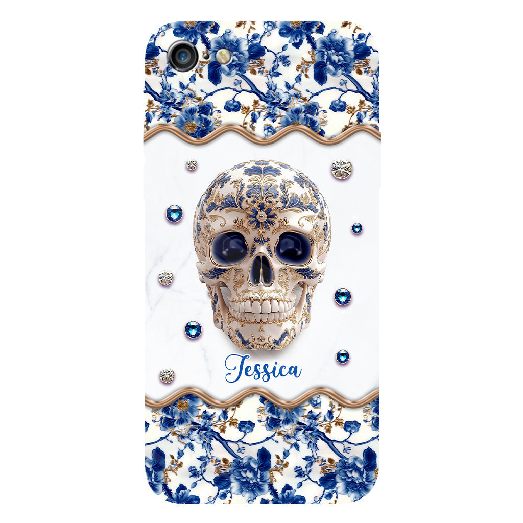 Skull Toile de Jouy - Personalized Skull Full Print Phone Case