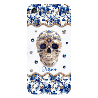 Skull Toile de Jouy - Personalized Skull Full Print Phone Case