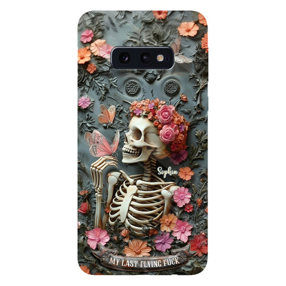 My Last Flying F*ck - Personalized Skull Full Print Phone Case