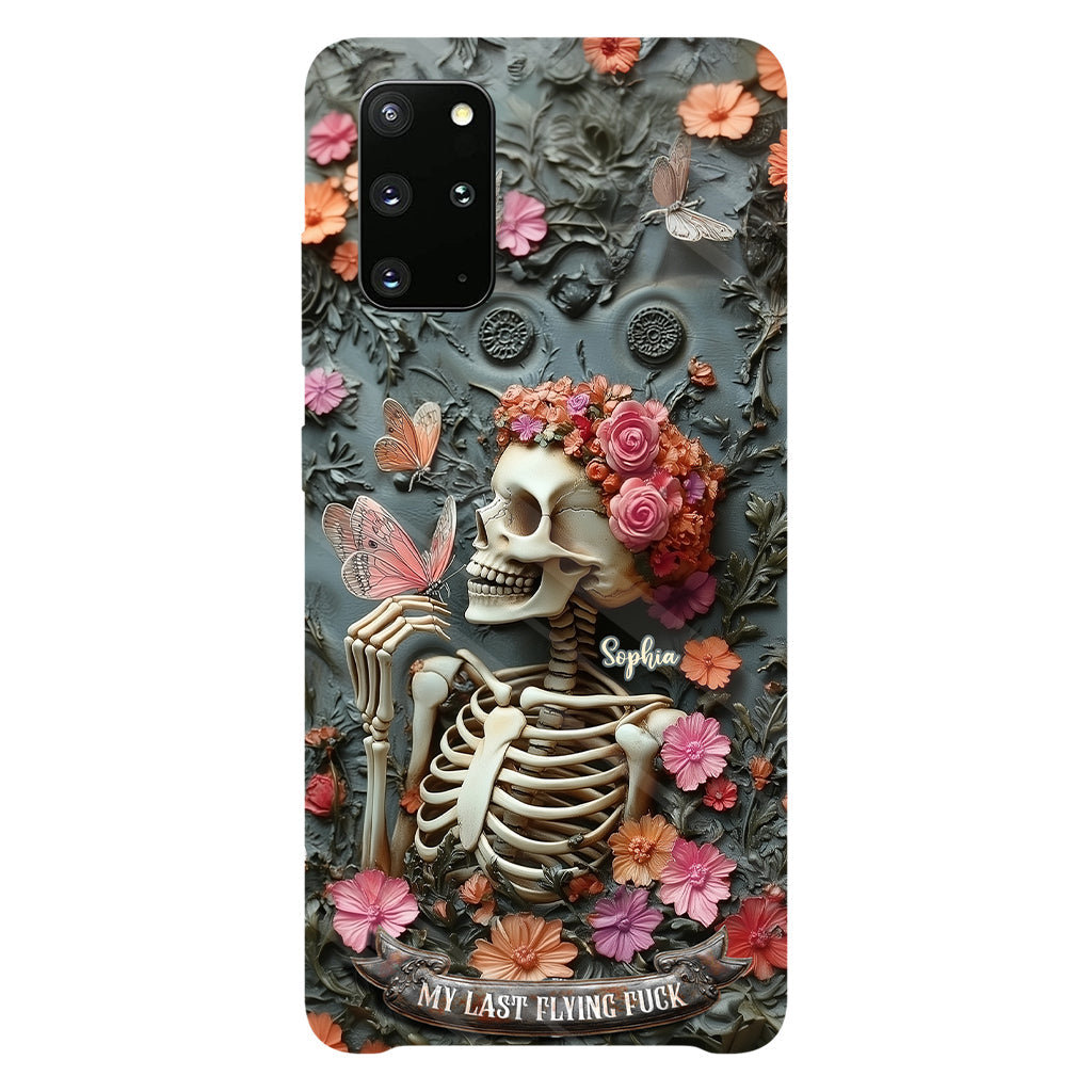 My Last Flying F*ck - Personalized Skull Full Print Phone Case
