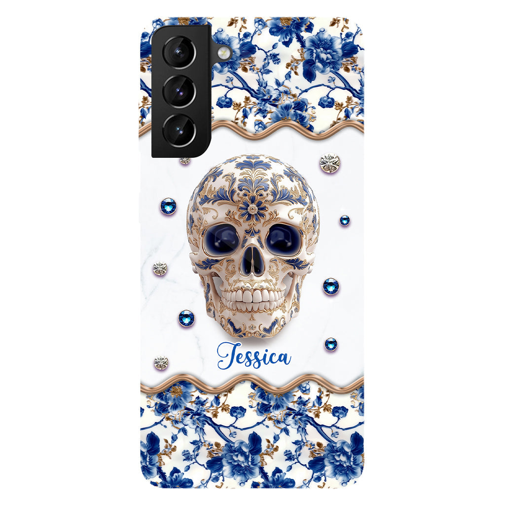 Skull Toile de Jouy - Personalized Skull Full Print Phone Case