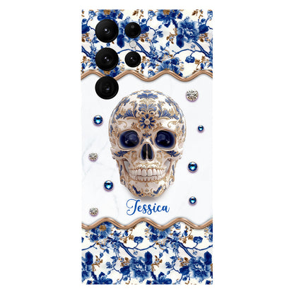 Skull Toile de Jouy - Personalized Skull Full Print Phone Case