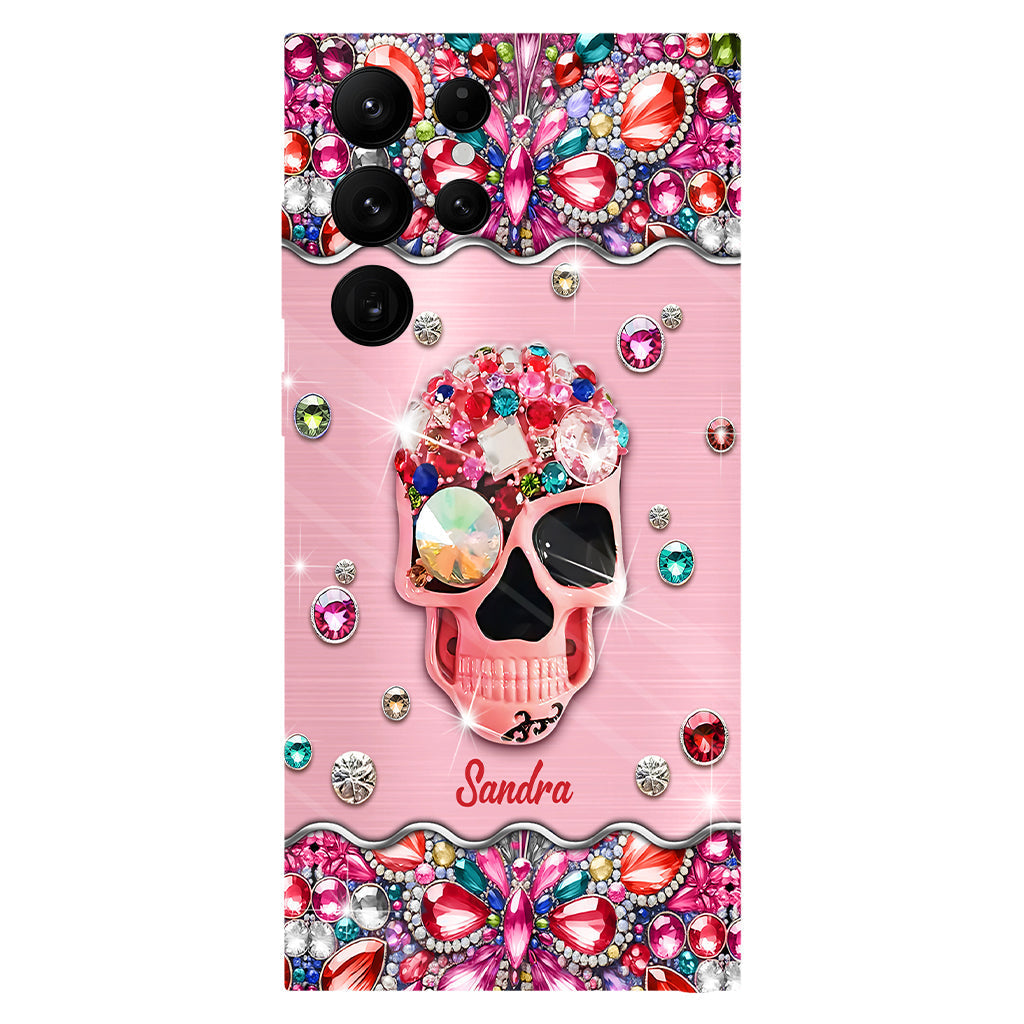Sparkle Skull - Personalized Skull Full Print Phone Case