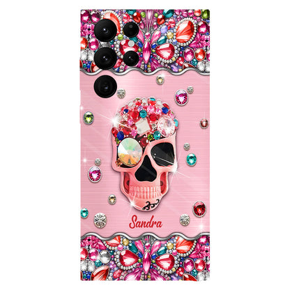 Sparkle Skull - Personalized Skull Full Print Phone Case