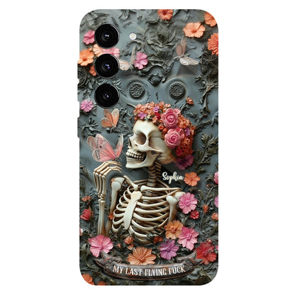 My Last Flying F*ck - Personalized Skull Full Print Phone Case