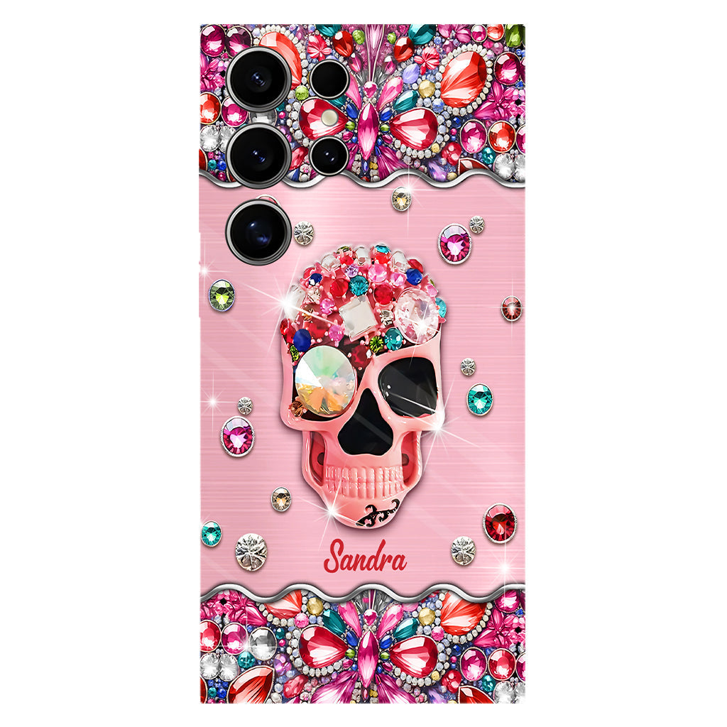 Sparkle Skull - Personalized Skull Full Print Phone Case
