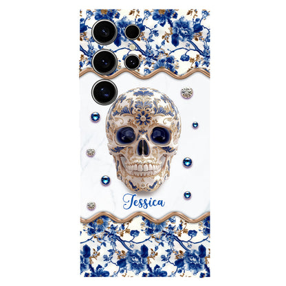 Skull Toile de Jouy - Personalized Skull Full Print Phone Case
