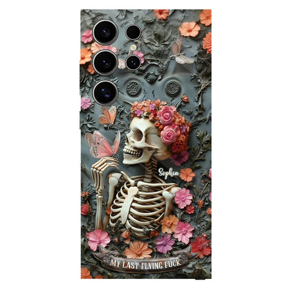 My Last Flying F*ck - Personalized Skull Full Print Phone Case