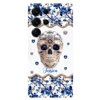 Skull Toile de Jouy - Personalized Skull Full Print Phone Case