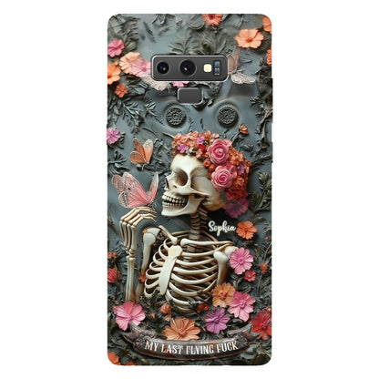 My Last Flying F*ck - Personalized Skull Full Print Phone Case