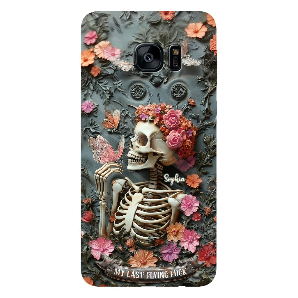 My Last Flying F*ck - Personalized Skull Full Print Phone Case