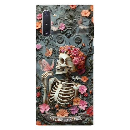 My Last Flying F*ck - Personalized Skull Full Print Phone Case