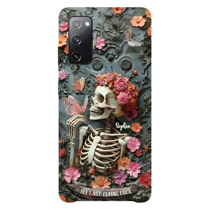 My Last Flying F*ck - Personalized Skull Full Print Phone Case
