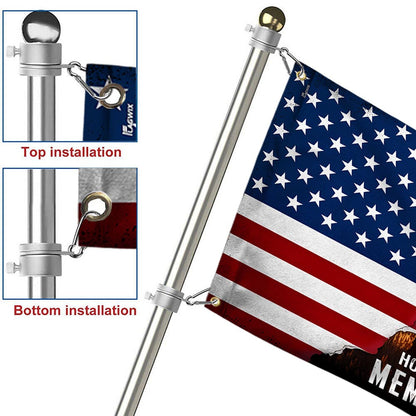 Memorial Day US Veteran Honor The Fallen Grommet Flag MLN5531TTH