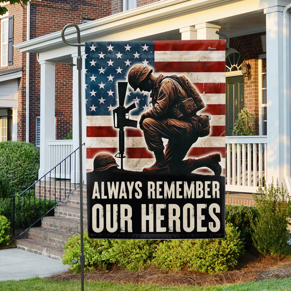 Veterans Day Always Remember Our Heroes Flag TQN3632F
