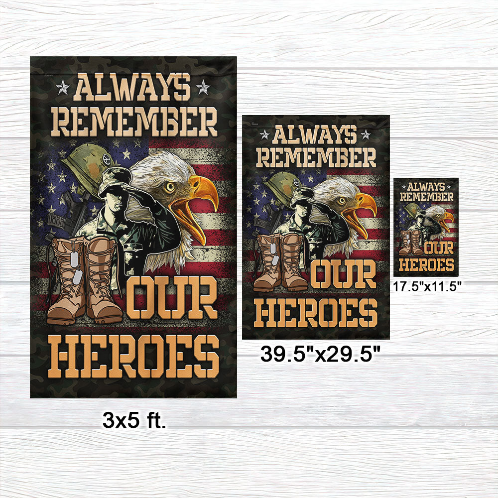 Veterans Flag Always Remember Our Heroes TQN993F
