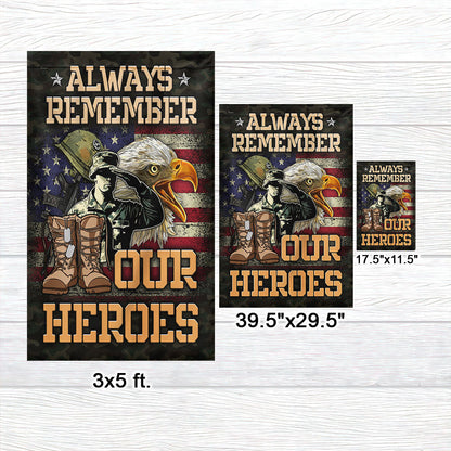 Veterans Flag Always Remember Our Heroes TQN993F