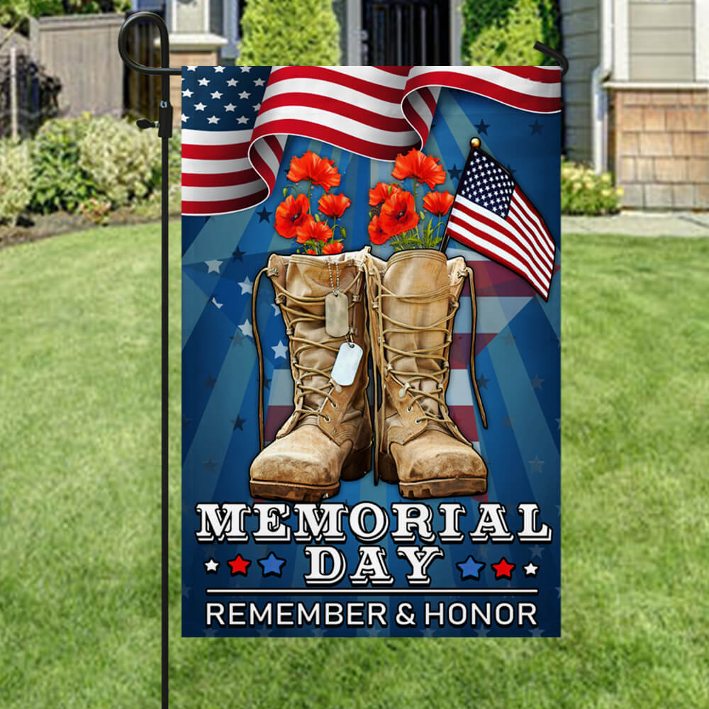 Memorial Day Veteran Remember and Honor Flag MLN108F