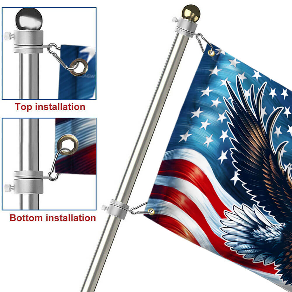 Patriotic Eagle American Grommet Flag TQN2402GF