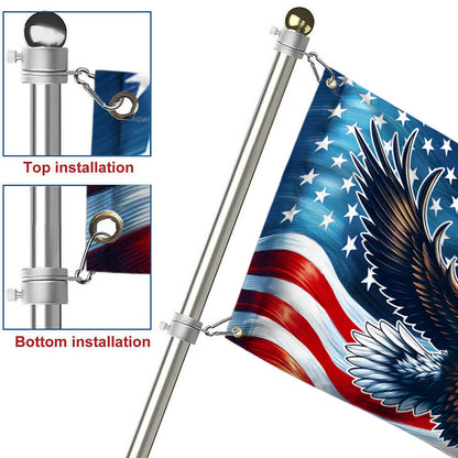 Patriotic Eagle American Grommet Flag TQN2402GF