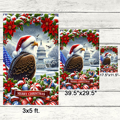 Patriotic Eagle Christmas American Flag TQN2001F