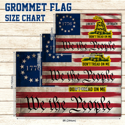 Gadsden Don't Tread On Me We The People Grommet Flag MLN326GF