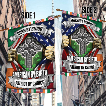 Celtic Cross Flag Irish By Blood American By Birth Patriot By Choice DDH3129F