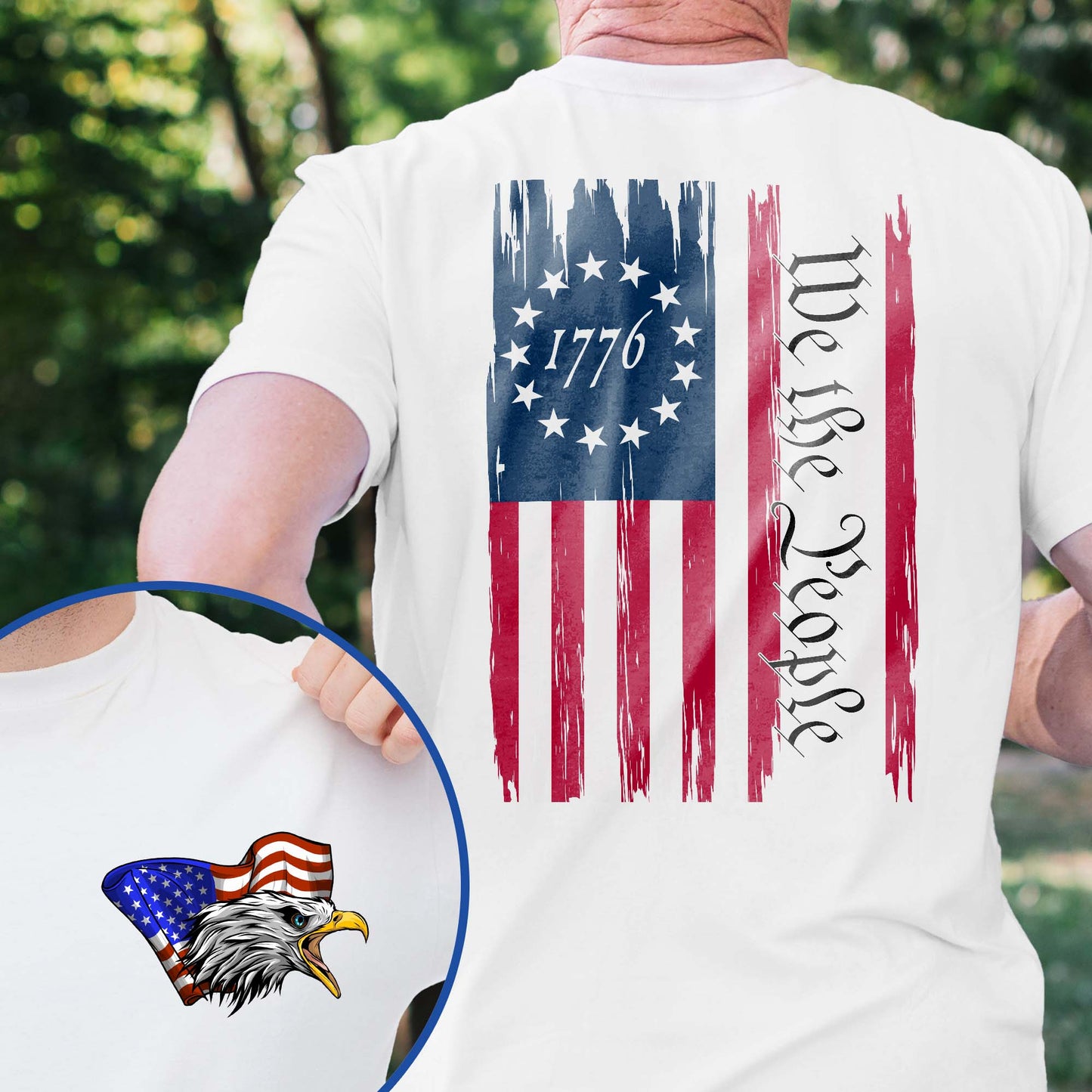 We The People Eagle American 1776 Betsy Ross T-Shirt MLN3312TS