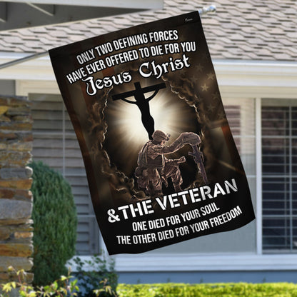 Jesus Veteran Flag Jesus Christ and The Veteran Flag TRV1690F
